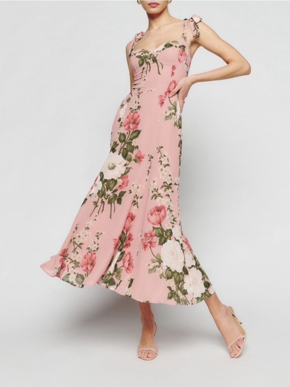 Reformation Nadira Dress in Rose Garden Size 0